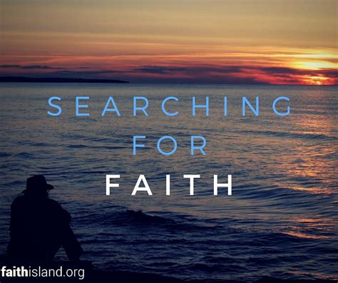 Searching for faith .